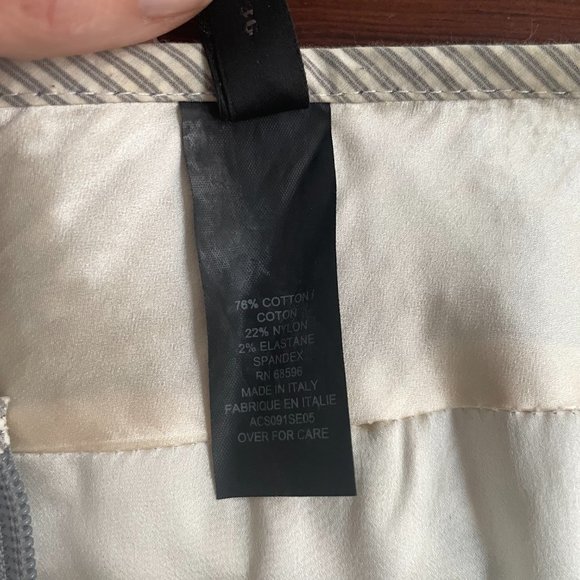 Donna Karen Striped Natural and Gray Pouf skirt Size 6 - Picture 11 of 13